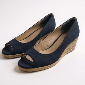 Bandolino Women's Nuri Wedge Sandal - Size 7 Medium - Blue